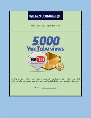 Instant Youtube Views