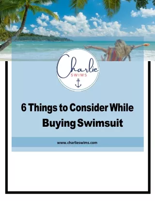 6 Things to Consider While Buying Swimsuit