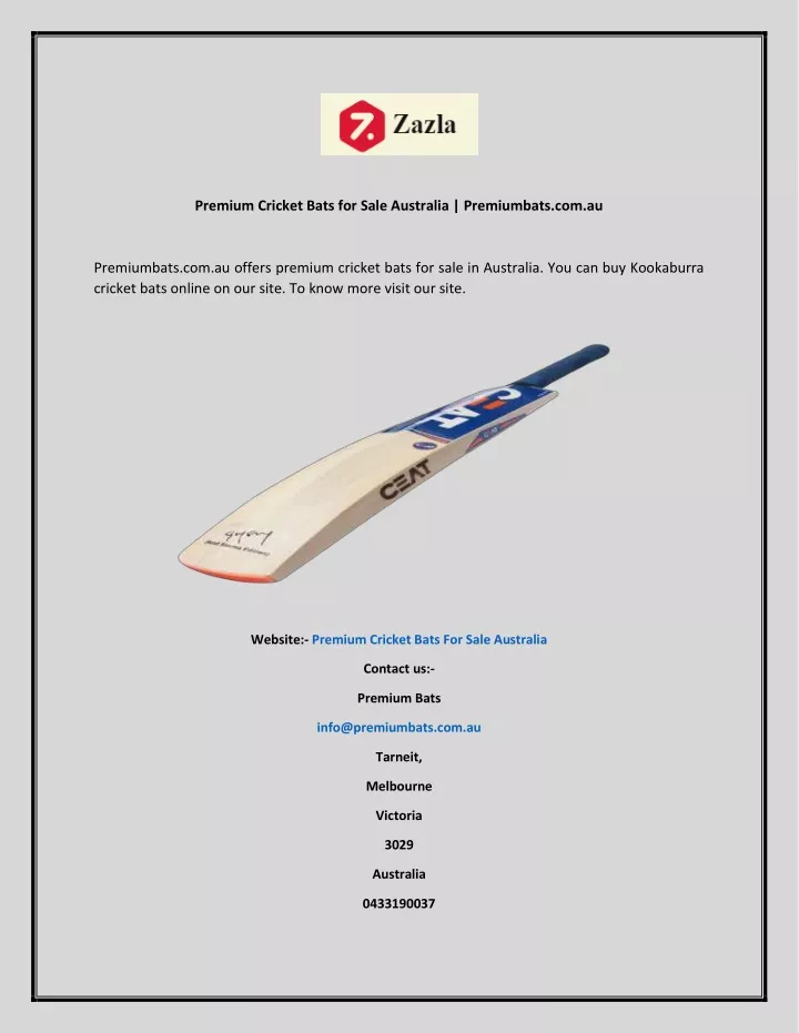 premium cricket bats for sale australia
