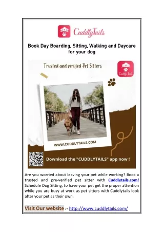 Book Day Boarding, Sitting, Walking and Daycare for your dog | cuddlytails.com