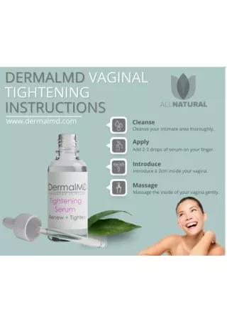 Vaginal Tightening Instructions by DermalMD