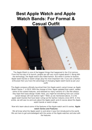 watch bands for apple watch