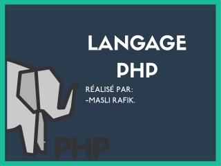 langage php r alis par masli rafik