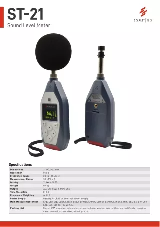 st 21 sound level meter