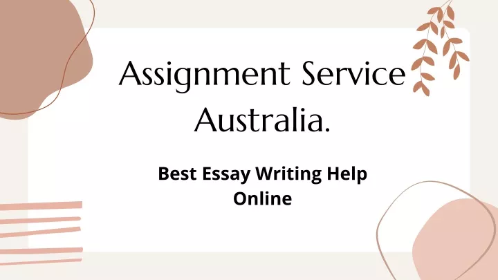 assignment service australia