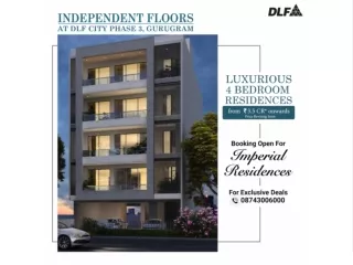 DLF Independent Floors | Luxurious 4 Bedroom Apartments