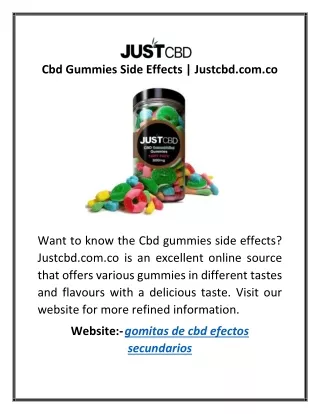 cbd gummies side effects justcbd com co