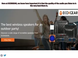 The Best Wireless Speakers For An Outdoor Party  - ECOXGEAR