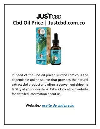 cbd oil price justcbd com co