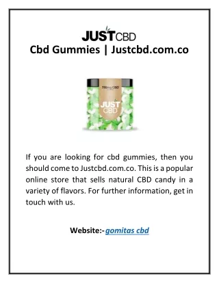 cbd gummies justcbd com co