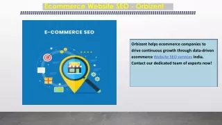 ecommerce website seo orbizent