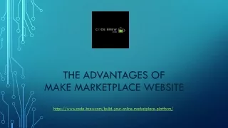 the advantages of make marketplace website