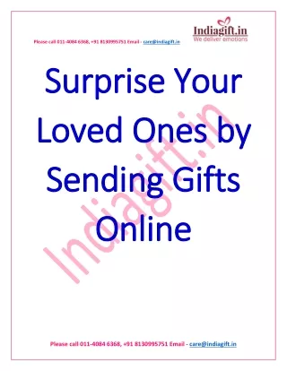 Surprise Your Loved Ones by Sending Gifts Online