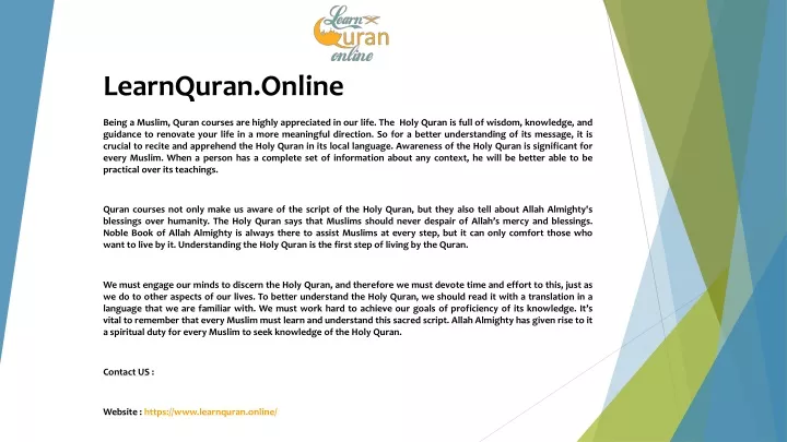 learnquran online