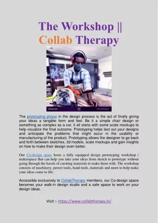 the workshop collab therapy
