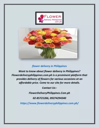 Flower Delivery In Philippines | Flowerdeliveryphilippines.com.ph