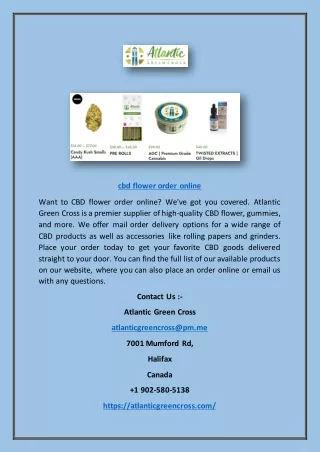 cbd flower order online