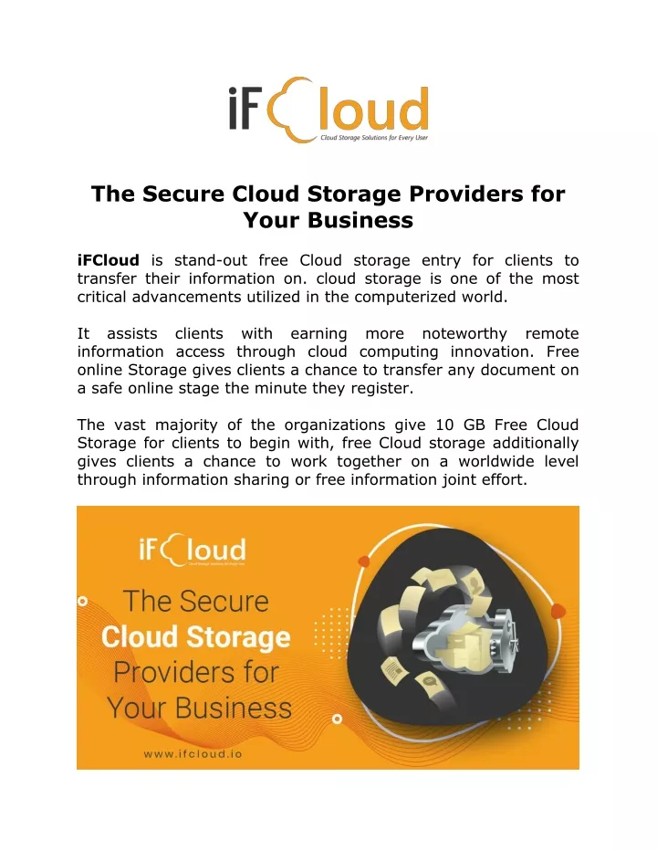 the secure cloud storage providers for your