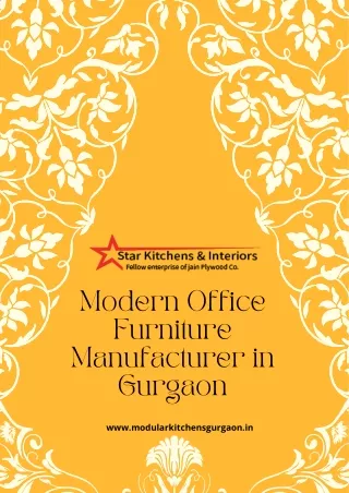 Modern Office Furniture Manufacturer in Gurgaon
