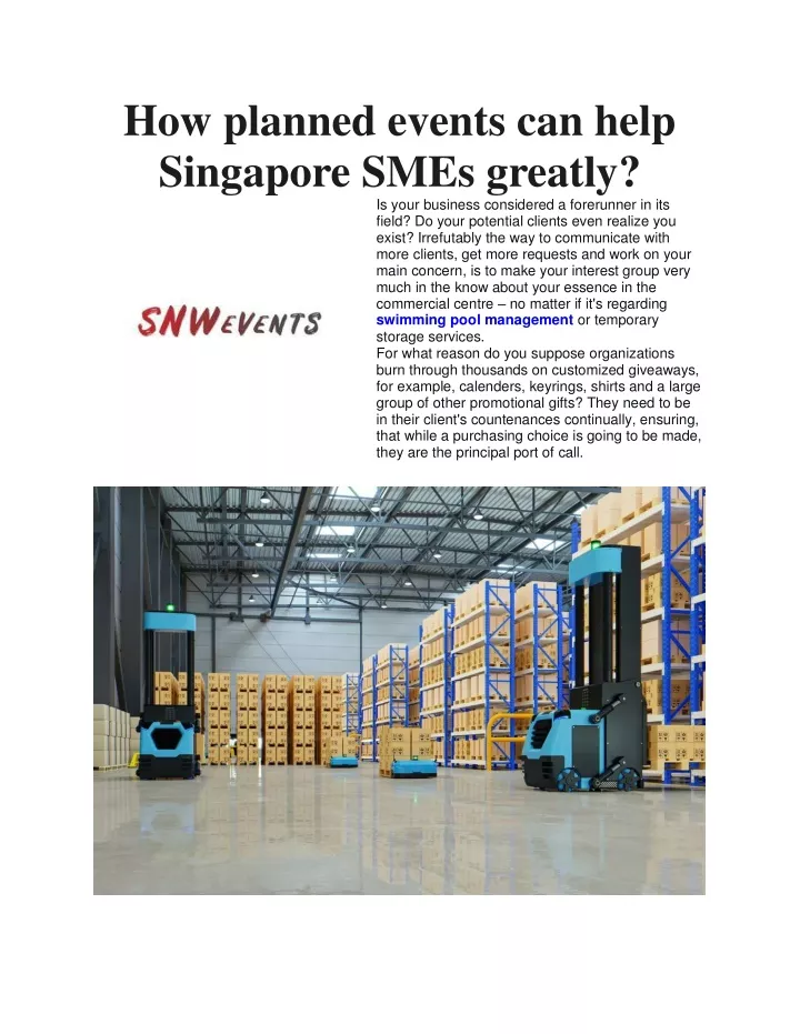 how planned events can help singapore smes