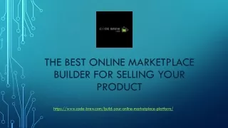 the best online marketplace builder for selling your product