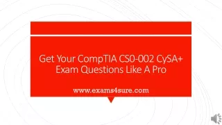 get your comptia cs0 002 cysa exam questions like a pro