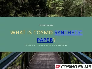 What is Cosmo Synthetic Paper