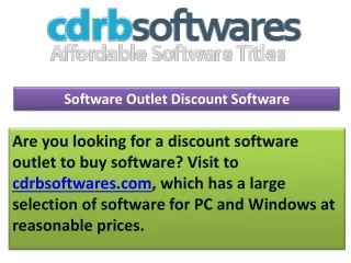 software outlet discount software