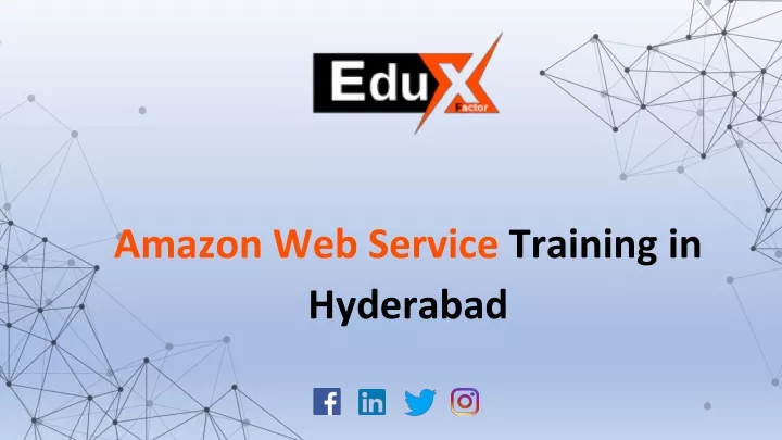 amazon web service training in hyderabad
