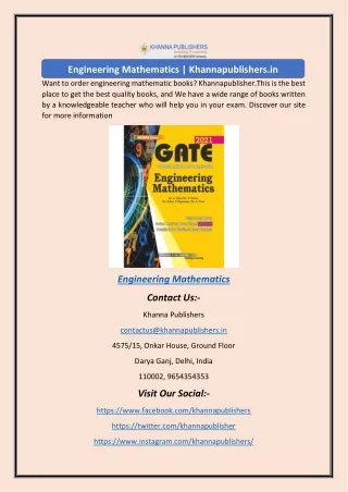 engineering mathematics khannapublishers in