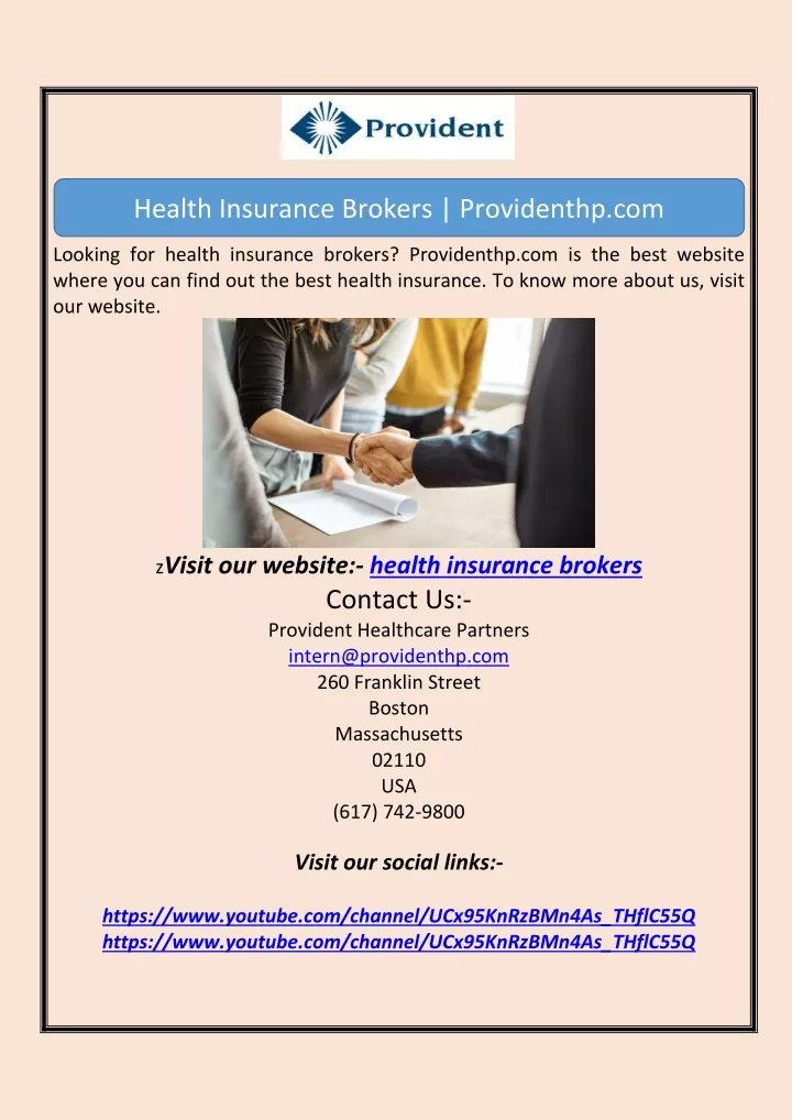 health insurance brokers providenthp com