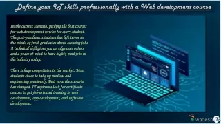 define your it skills professionally with