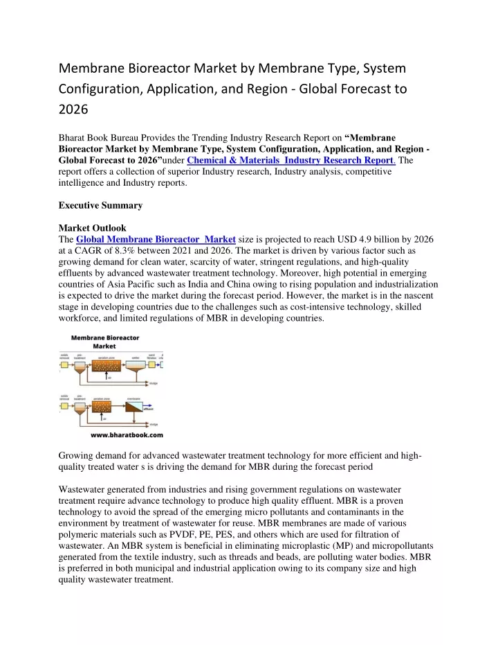 membrane bioreactor market by membrane type