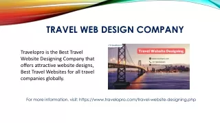 travel web design company
