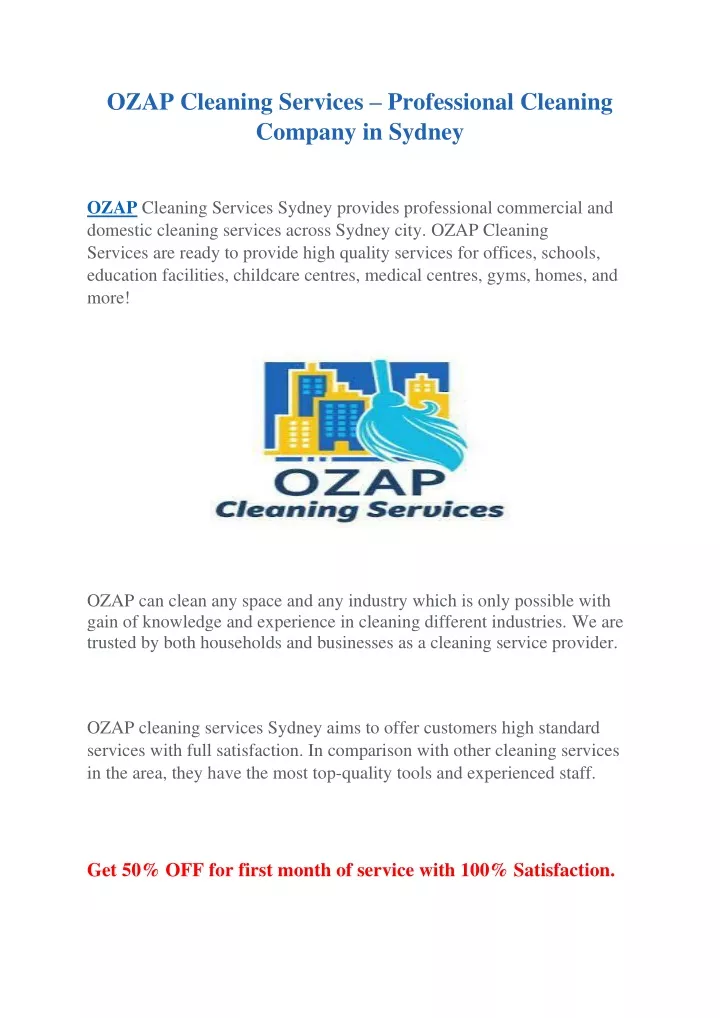 ozap cleaning services professional cleaning