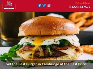 Get the Best Burger in Cambridge at the Best Price!