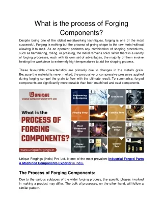 what is the process of forging components
