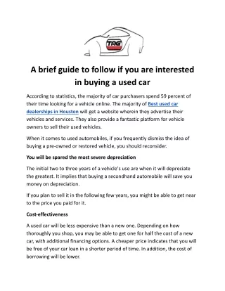 a brief guide to follow if you are interested