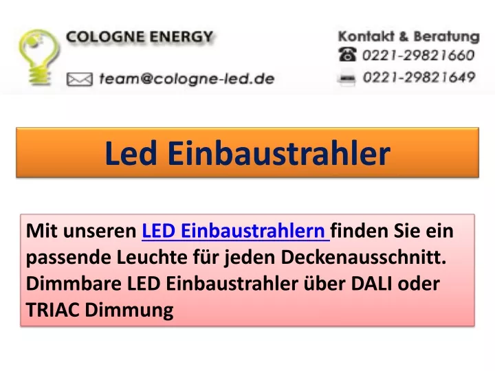 led einbaustrahler