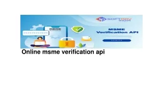 online msme verification api
