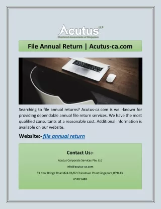 file annual return acutus ca com