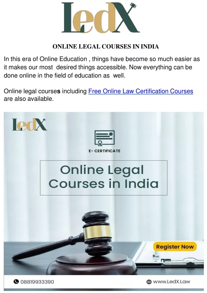 online legal courses in india in this