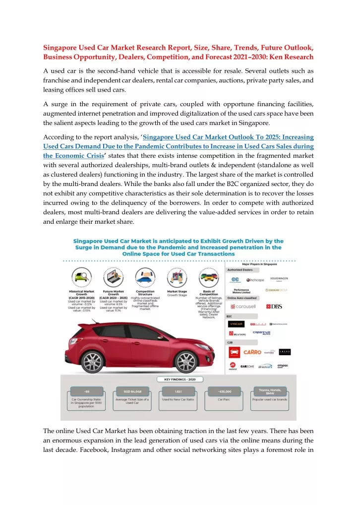 singapore used car market research report size