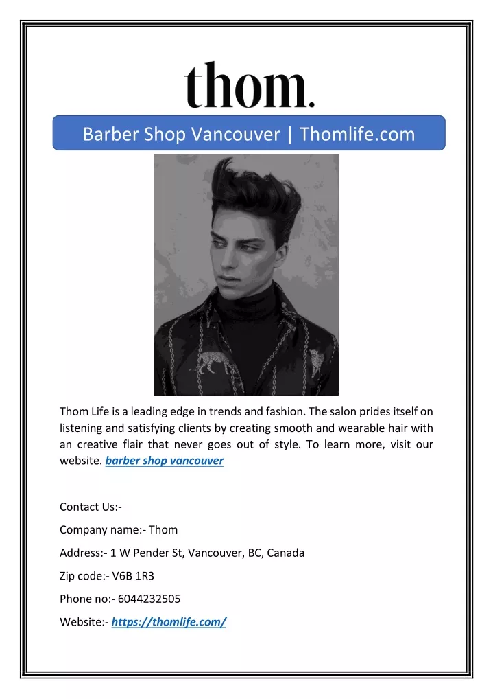 barber shop vancouver thomlife com