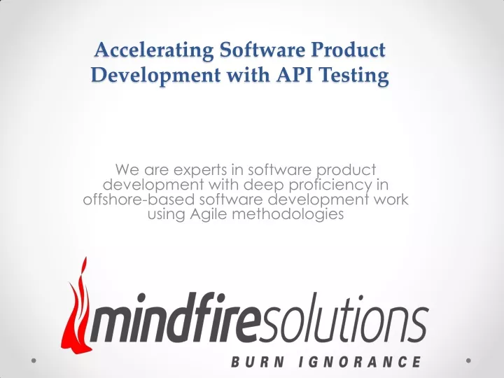accelerating software product development with