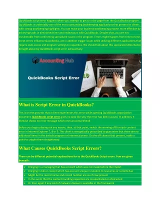 quickbooks script error happens when you attempt