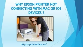 why epson printer not connecting with