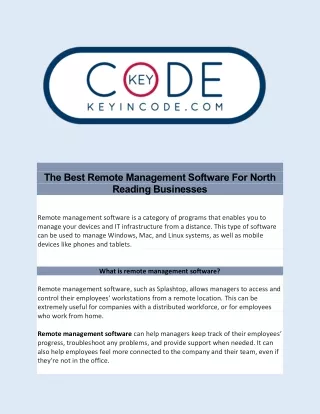 The Best Remote Management Software For North Reading Businesses
