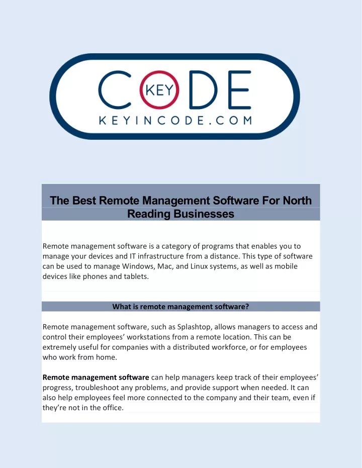 the best remote management software for north