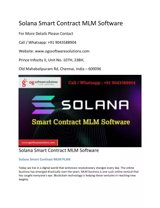 solana smart contract mlm software